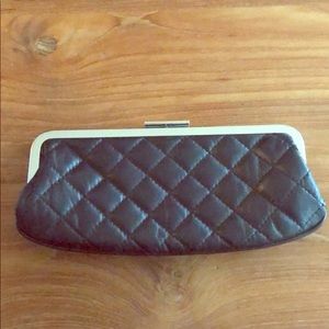 Like New Giani Bernini Black Leather Clutch